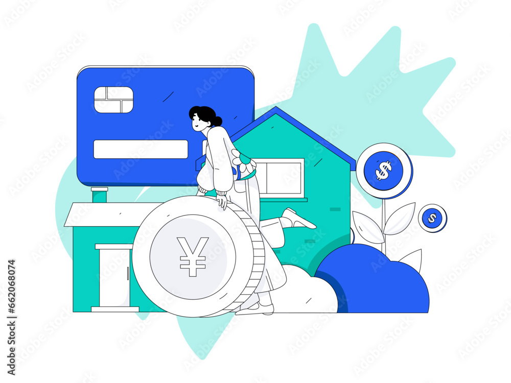 Home loan flat vector concept operation illustration
Home loan flat vector concept operation illustration