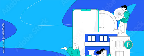 Home loan flat vector concept operation illustration
