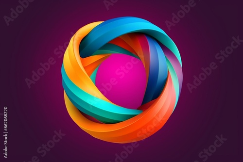 vibrant loop symbol. Generative AI