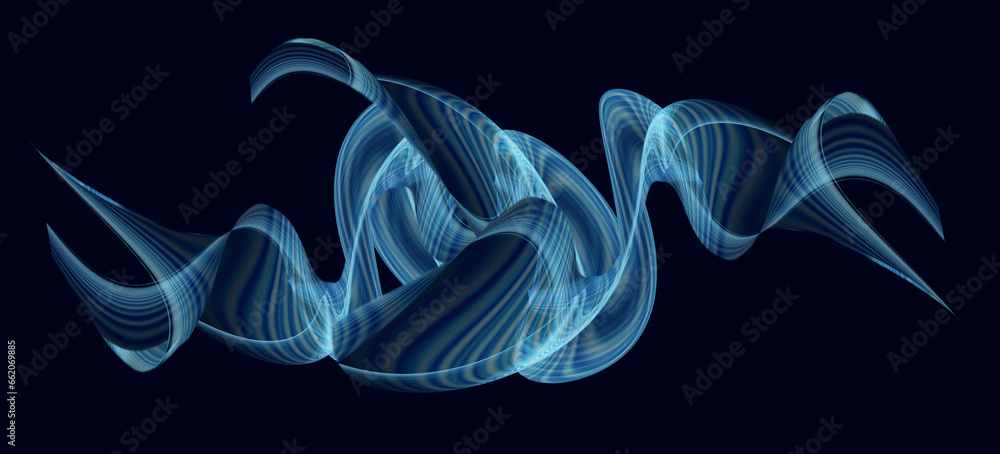 Fototapeta premium Digital animal flow 3d beautiful shape decorative illustration