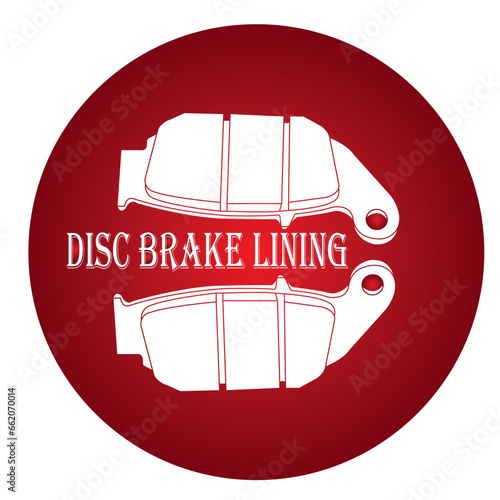 Disc brake lining icon