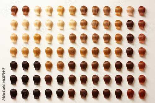 Hair color samples - ai generated