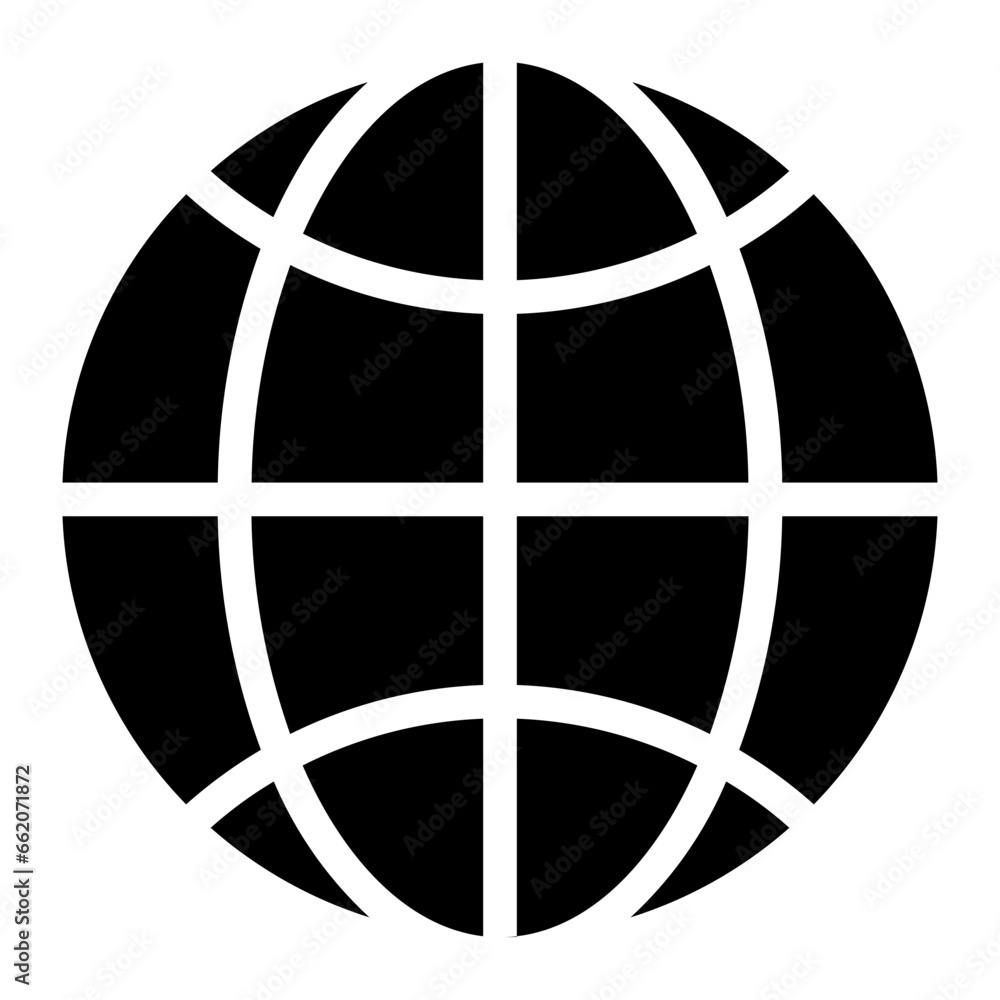 Naklejka premium globe glyph icon