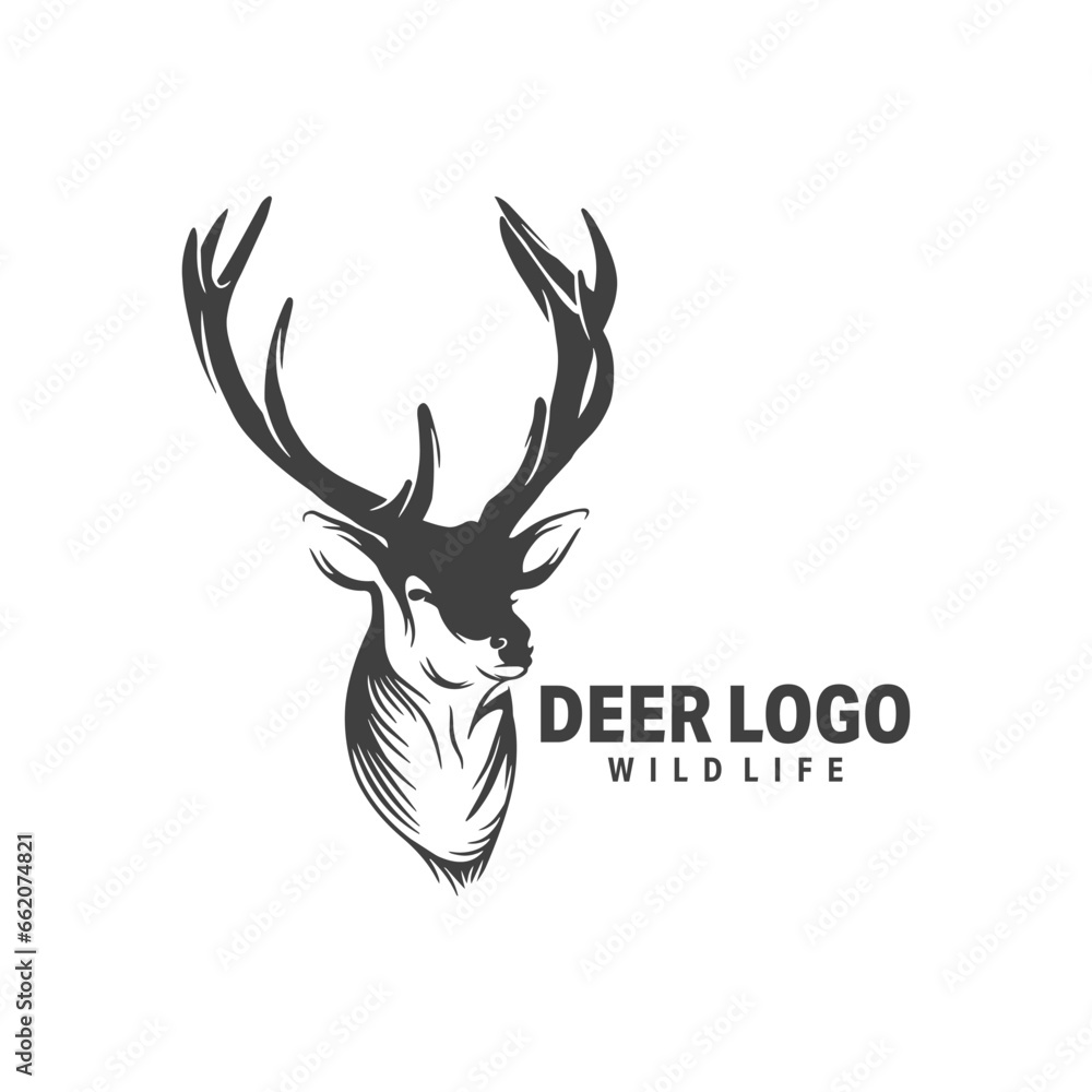 Fototapeta premium Deer logo design vector template