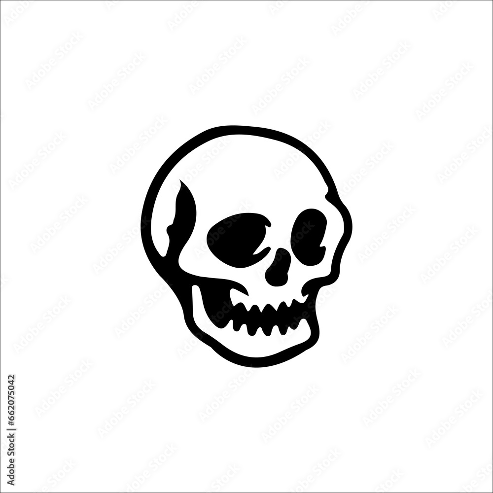 skull doodle illustration vector with concept skull doodle illustration vector with concept