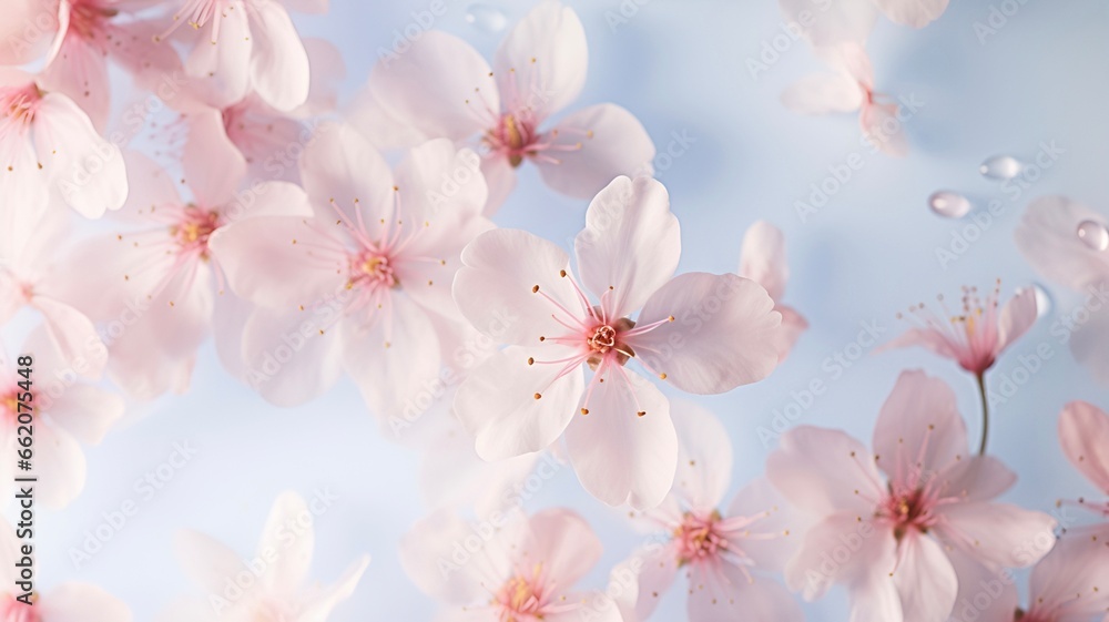 Sakura flowers. wallpaper art. pure and swirl. 