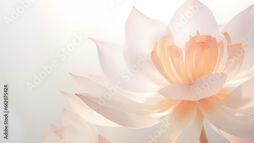 Ariel view of transparent lotus flower and petals. swirl. wallpaper concept.