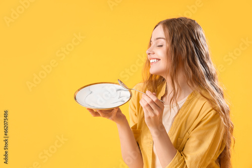 Beautiful young woman with ...
