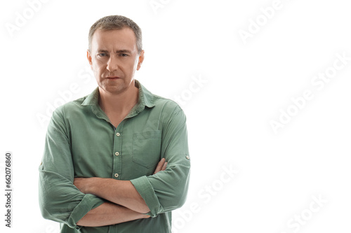 Portrait of serious mature ...