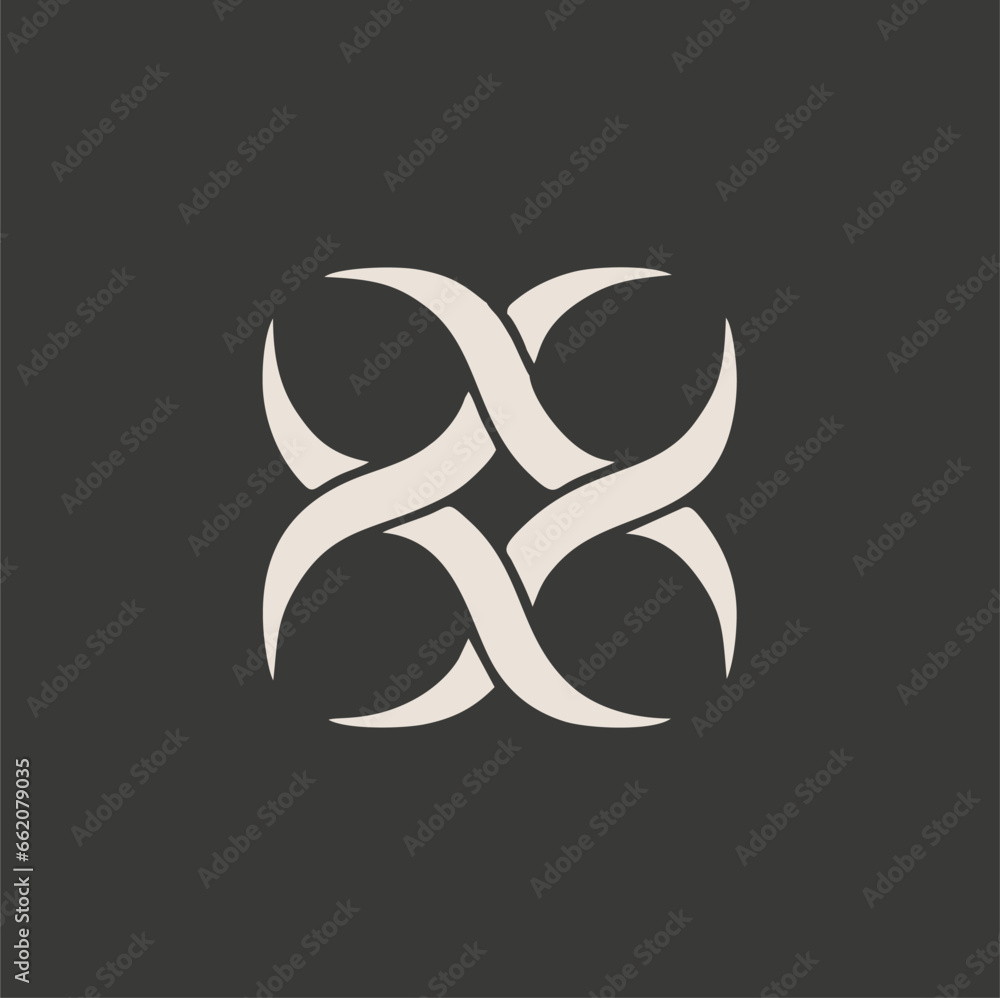 Simple Minimalist Swirl SS monogram, flower, clover leaf logo mark, spinning icon, letter SS with infinity element logo template .vector Simple Minimalist Swirl SS monogram, flower, clover leaf logo mark, spinning icon, letter SS with infinity element logo template .vector