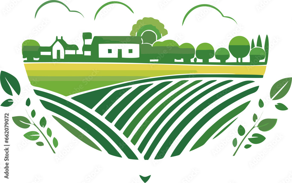 Smart Agriculture logo. Idea farming logo design vector illustration. Abstract Agriculture Logo Template.