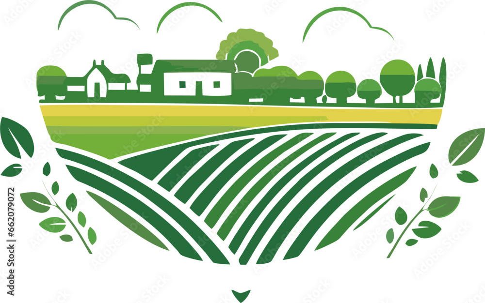 Obraz premium Smart Agriculture logo. Idea farming logo design vector illustration. Abstract Agriculture Logo Template.