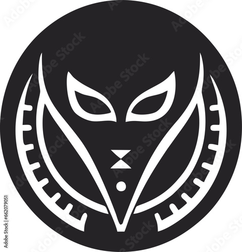 Ufo and aliens emblem, label, badge, sticker and print isolated on white background. Vector illustration in vintage style