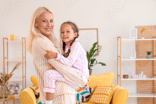 Little girl with her grandm...