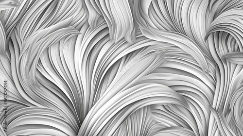 Abstract black leaf botanical modern art deco wallpaper background. Floral decorative ornament seamless pattern for sketchbook or book coloring. Vector Illustration.