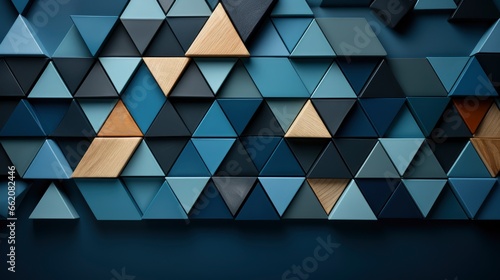 Blue Background With Geometric Shapes, Background Image,Desktop Wallpaper Backgrounds, Hd