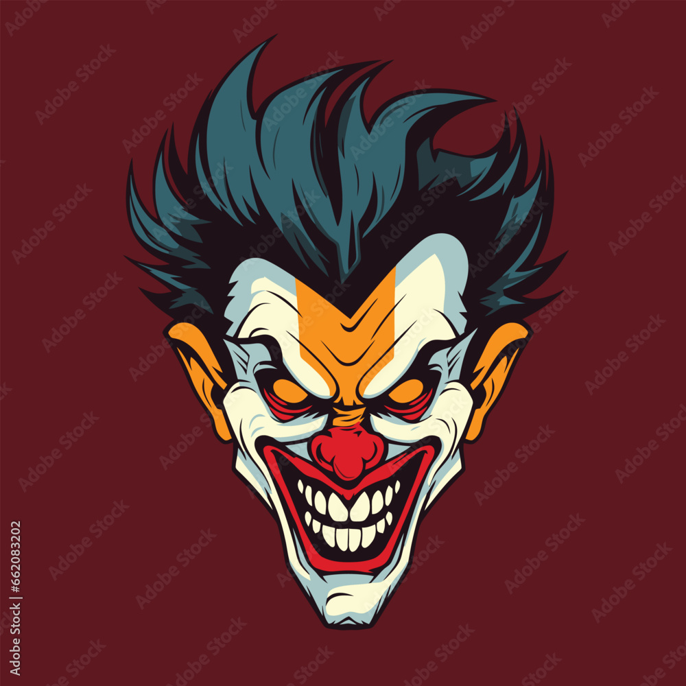 Scary clown logo for esport team