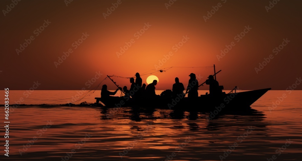 People enjoying a boat ride on the water