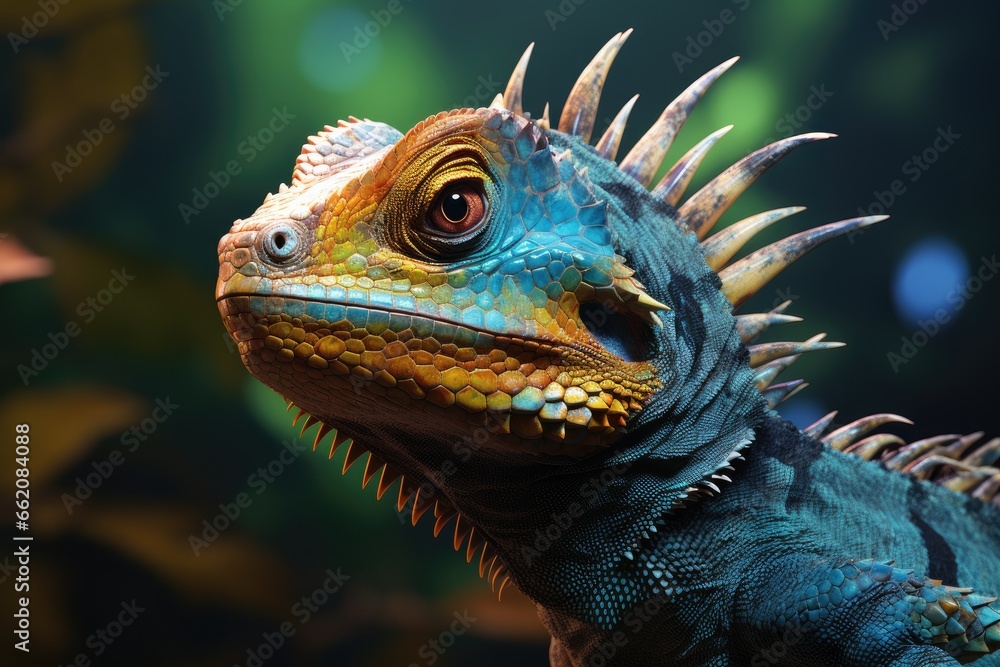 An iguana making eye contact with the camera An iguana making eye contact with the camera