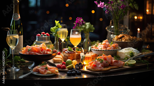 culinary treats on a table. celebration concept
