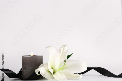 Beautiful lily with black r...