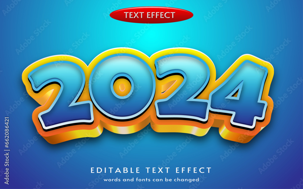 2024 text effect 3d style