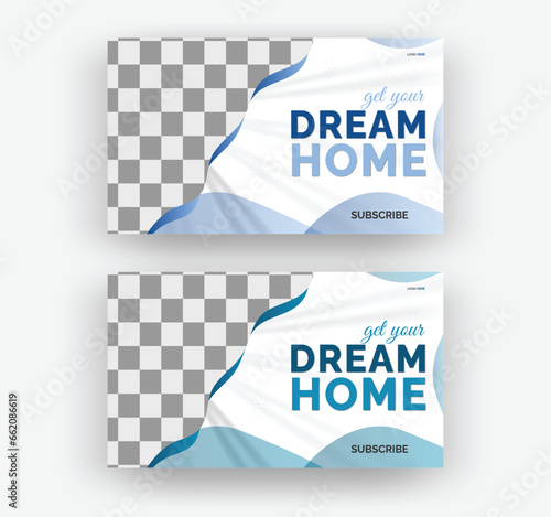 vector design real estate youtube thumbnail template