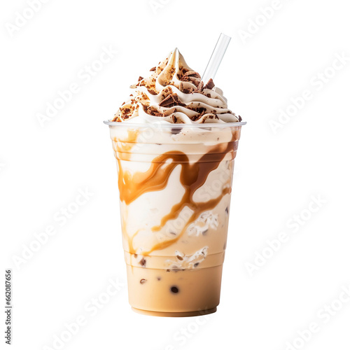 chocolate ice cream frappe isolated on transparent background Remove png, Clipping Path