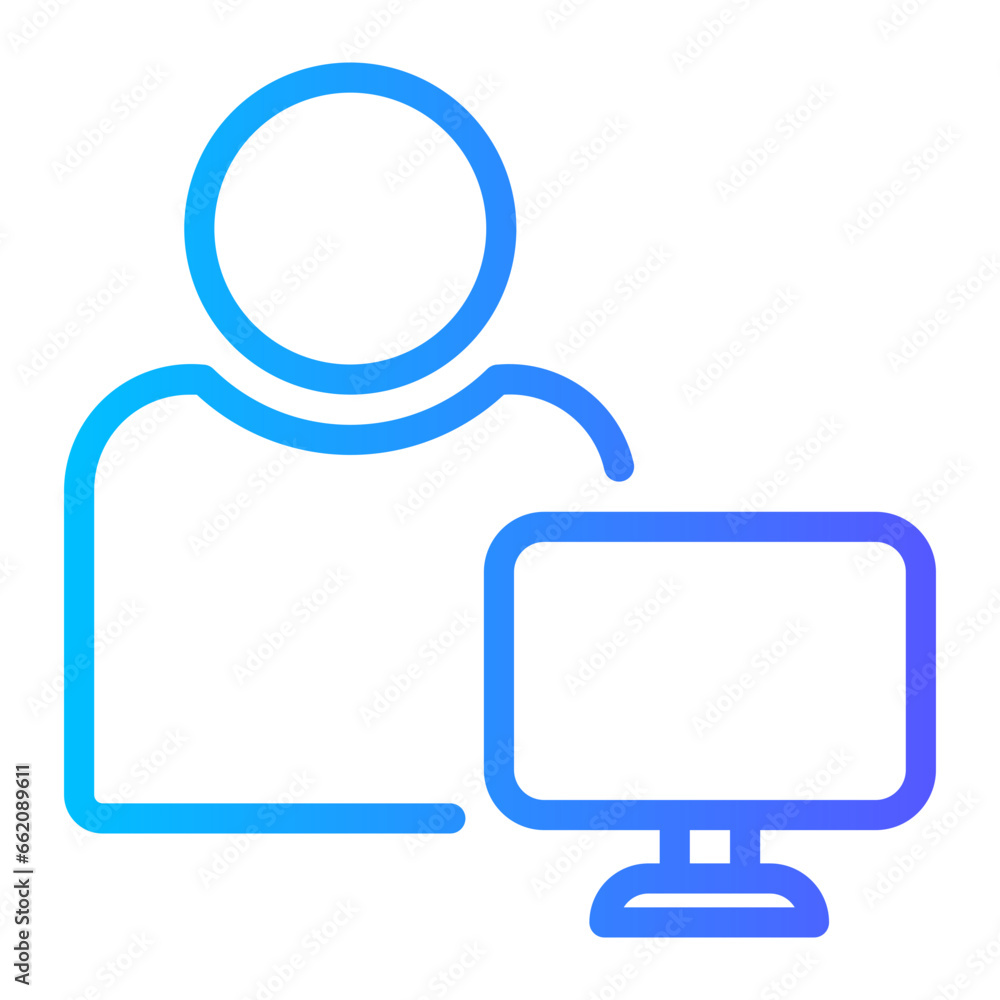 monitor gradient icon monitor gradient icon