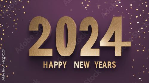 Obraz na płótnie 2024 new year - Generative AI w salonie