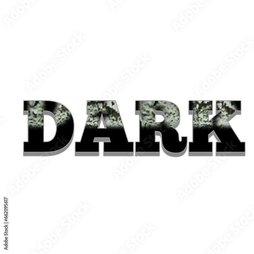 Dark typogrhapy text effeck photo