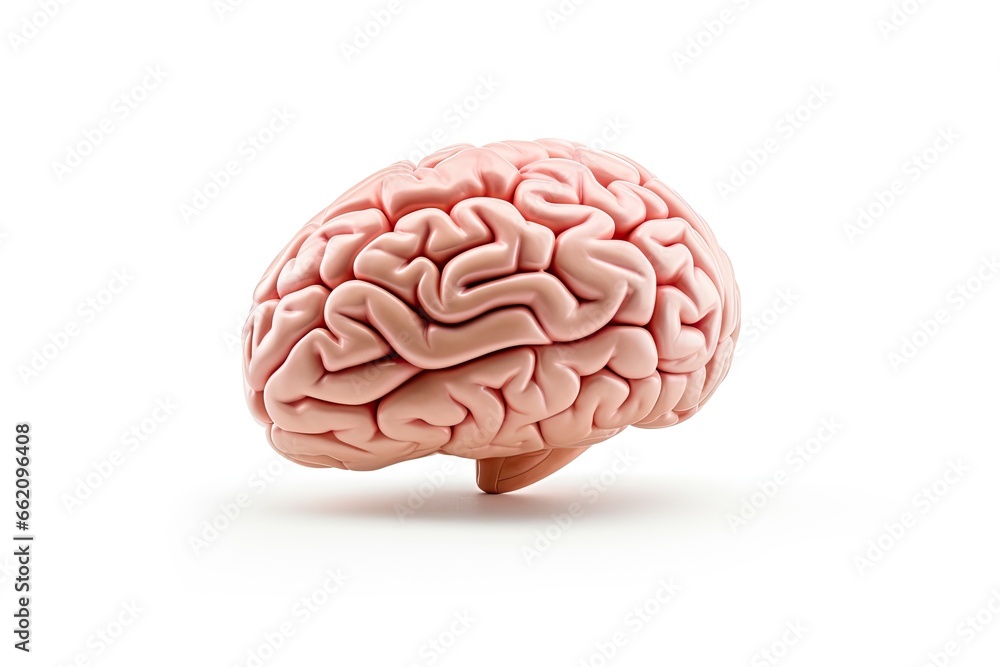 brain of human isolated on white background brain of human isolated on white background