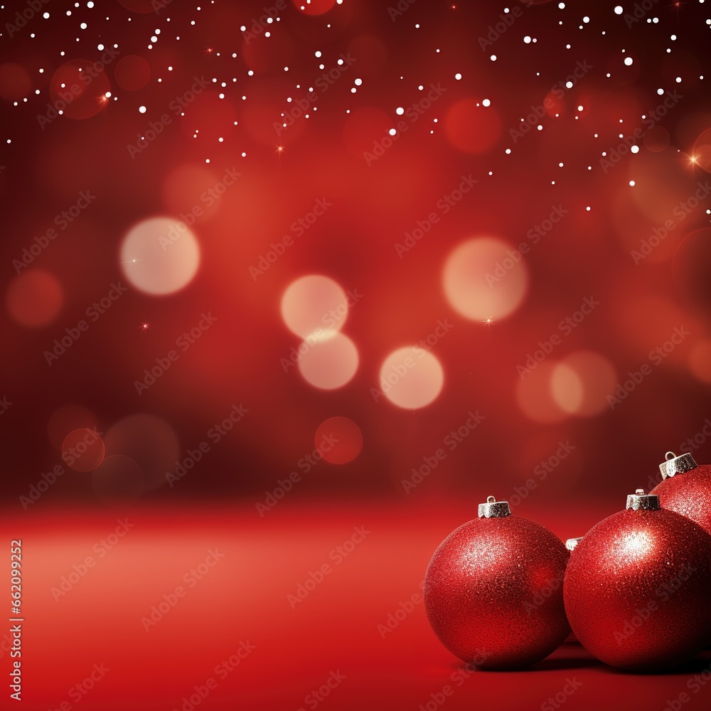 Fototapeta premium Abstract red Christmas wallpaper with copy space background. Perfect for holiday greeting cards, social media posts, and website designs.
