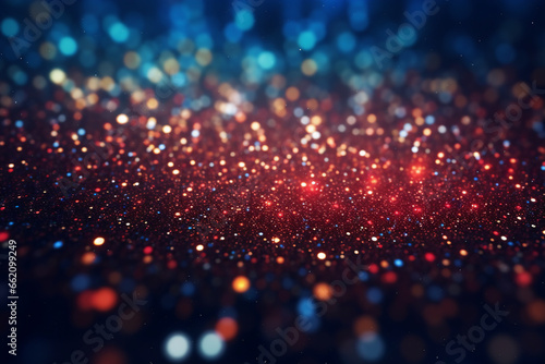 Dark colorful and glow particle abstract backgroun.