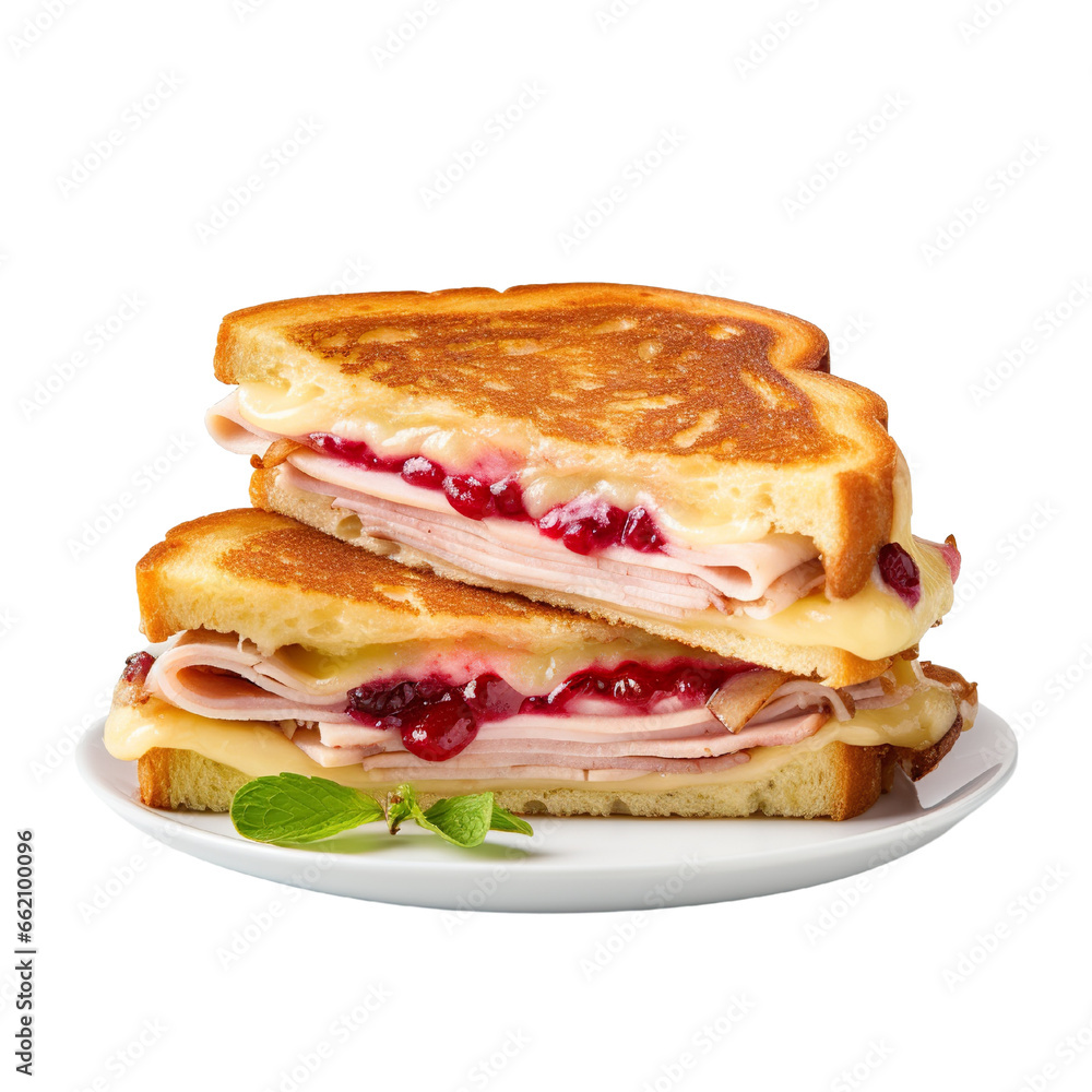 Monte Cristo sandwich on a white background isolated PNG Monte Cristo sandwich on a white background isolated PNG