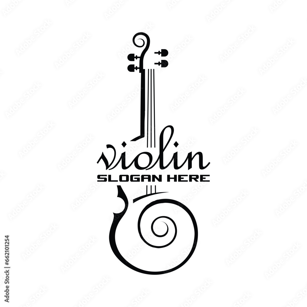 Violin viola fiddle cello instrument black logo design
Violin viola fiddle cello instrument black logo design