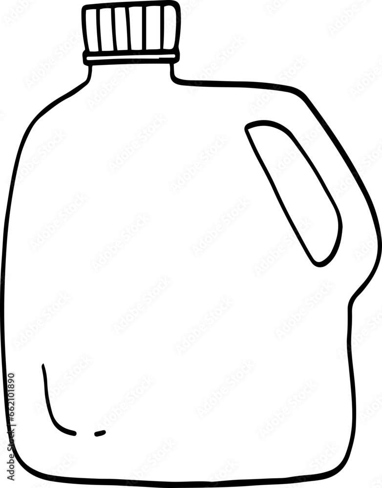 Fototapeta premium hand drawn plastic waste illustration.