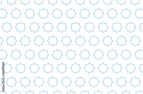 Digital png illustration of blue stars repeated on transparent background