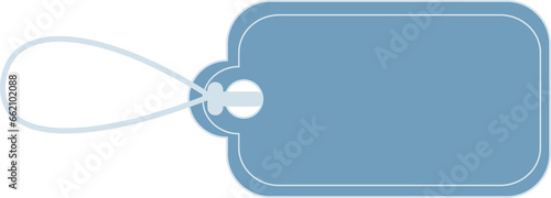 Digital png illustration of blue gift label on transparent background