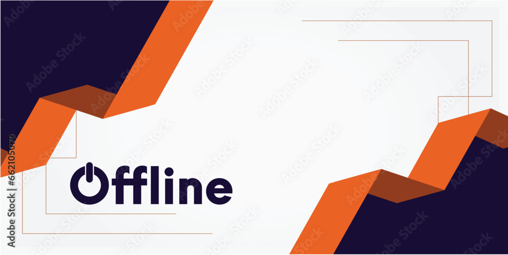 offline twitch banner background with ribbon shapes offline twitch banner background with ribbon shapes
