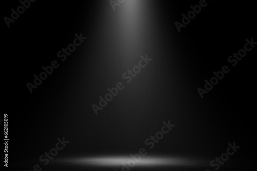 Spotlight white on stage night background.