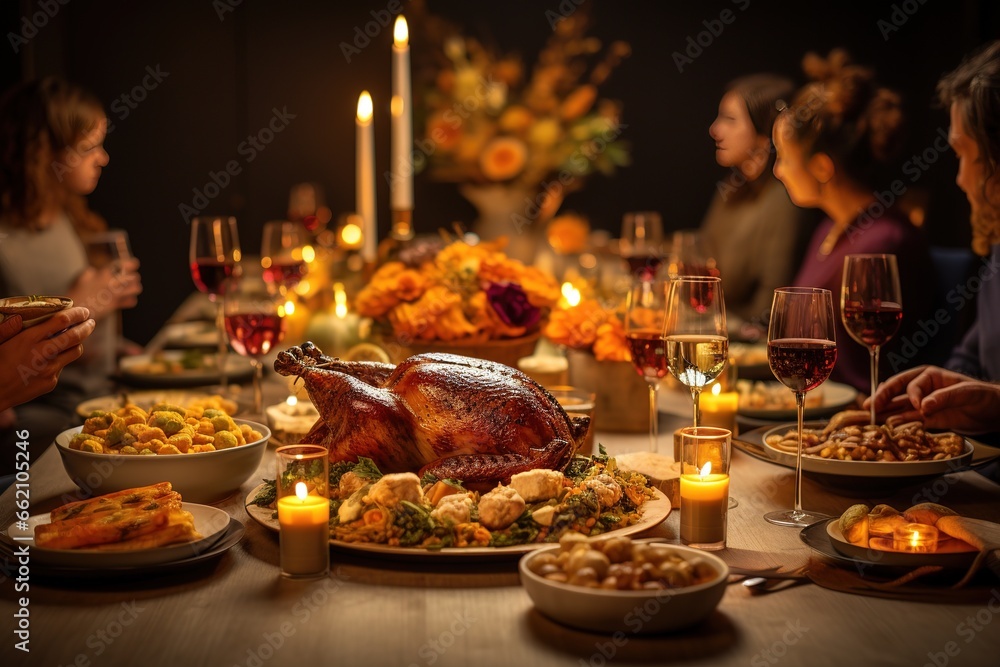 thanksgiving day cooked delicious turkey, Generative AI