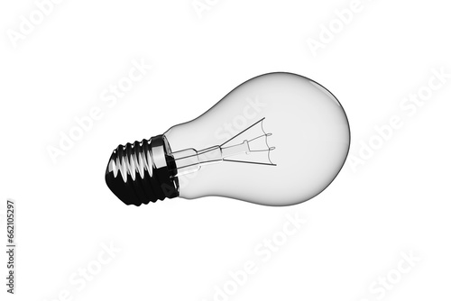 Digital png illustration of silver light bulb on transparent background