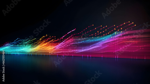 abstract futuristic background with colorful glowing neon moving high speed wave lines and bokeh lights. Data transfer concept Fantastic wallpaper
