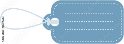 Digital png illustration of blue gift label on transparent background
