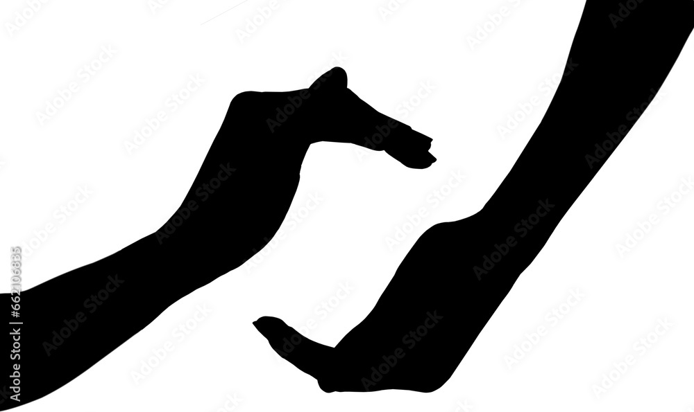Digital png silhouette image of hands making gestures on transparent background Digital png silhouette image of hands making gestures on transparent background