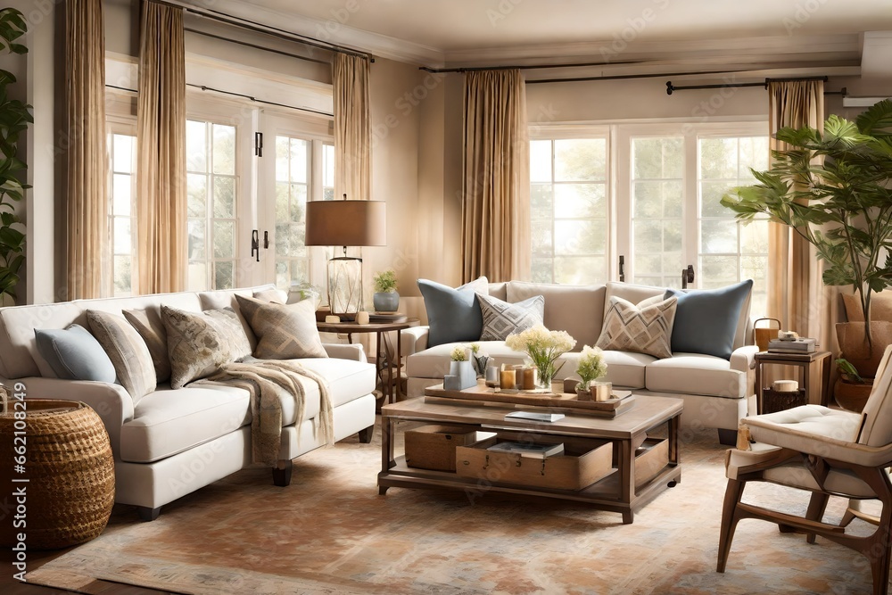 living room with fireplace