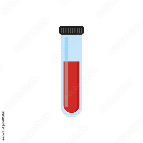 blood in test tube icon. vector illustration