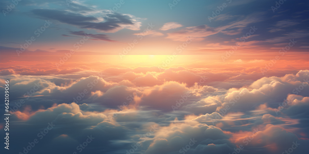 abstract cloudscape sunset background banner abstract cloudscape sunset background banner