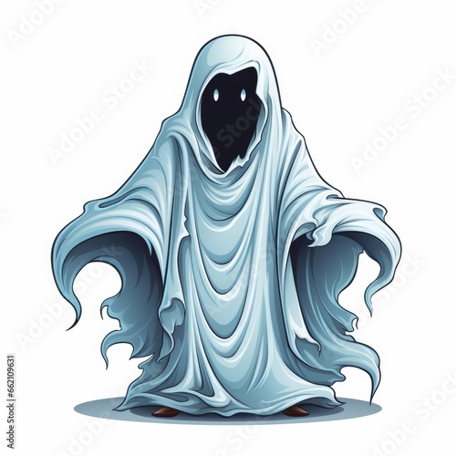 Spooky ghost character in a horror story